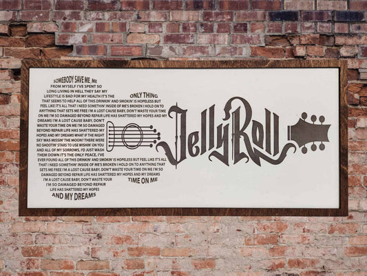 Jelly Roll "Save Me" Framed Lyrics