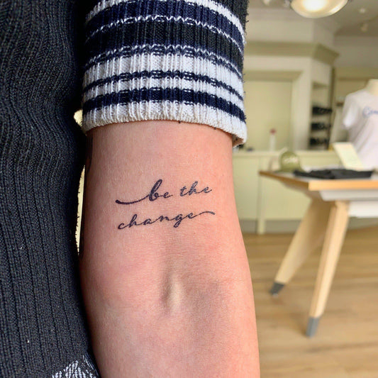 Be The Change Manifestation Tattoo (pkg/3) - 7 Semicolon Couture
