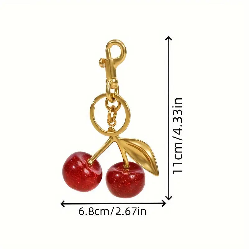 Cherry Resin Keychain/Bag Charm