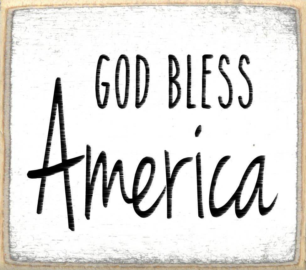 3x3- God bless- Sign - 7 Semicolon Couture