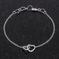 .12 Ct Rhodium Interlocked Hearts Bracelet with CZ Accents