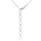 .21 Ct Rhodium Necklace with Floral Links