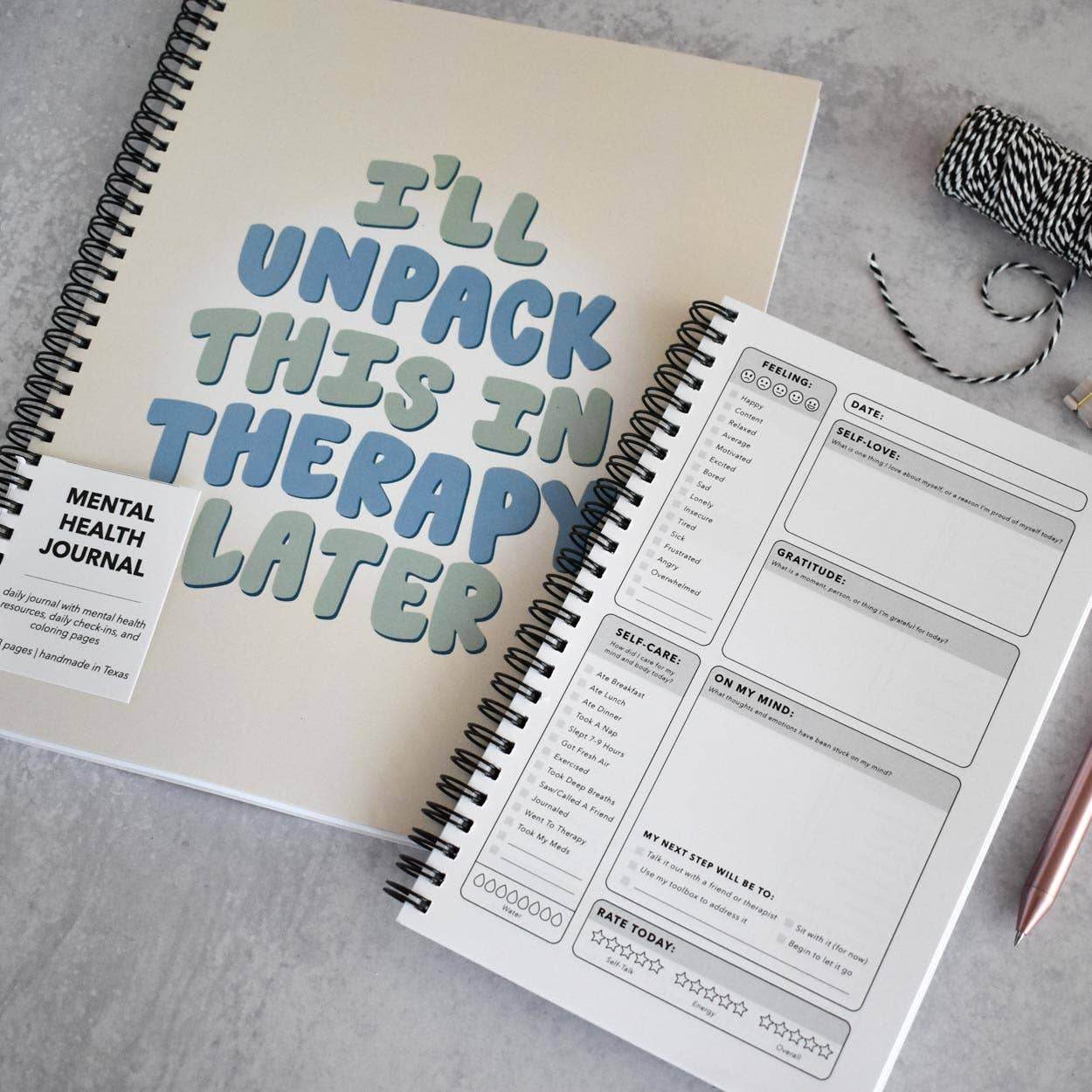 I'll Unpack This In Therapy Mental Health Journal - 7 Semicolon Couture