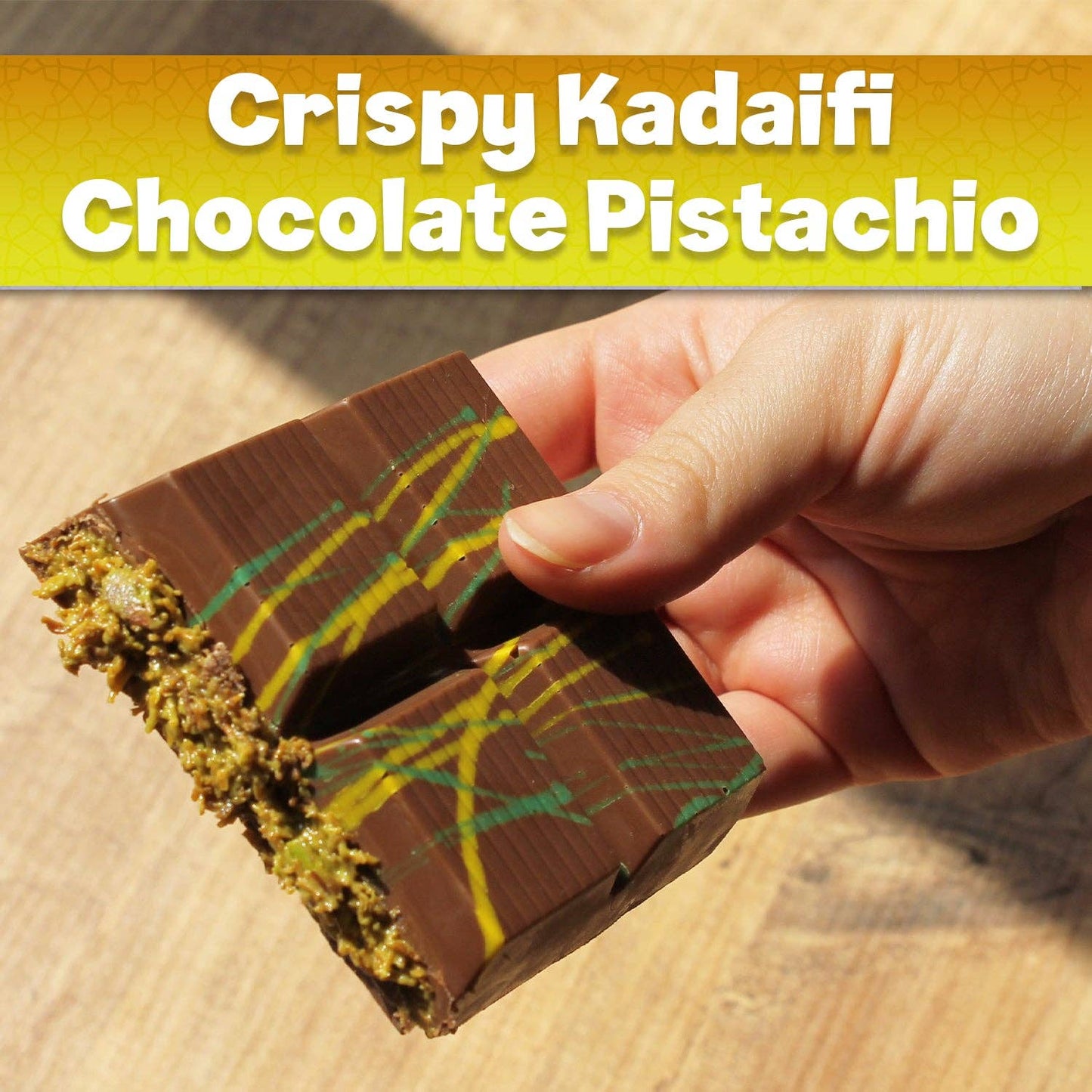 Dubai Chocolate Kunafa Pistachio Bar 7oz