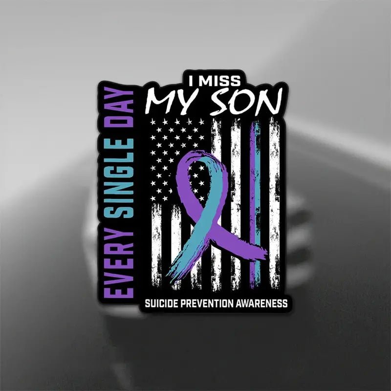 American Flag Teal/Purple Ribbon - 7 Semicolon Couture