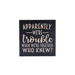 Apparently we're trouble together Funny Home Decor Accent - 7 Semicolon Couture