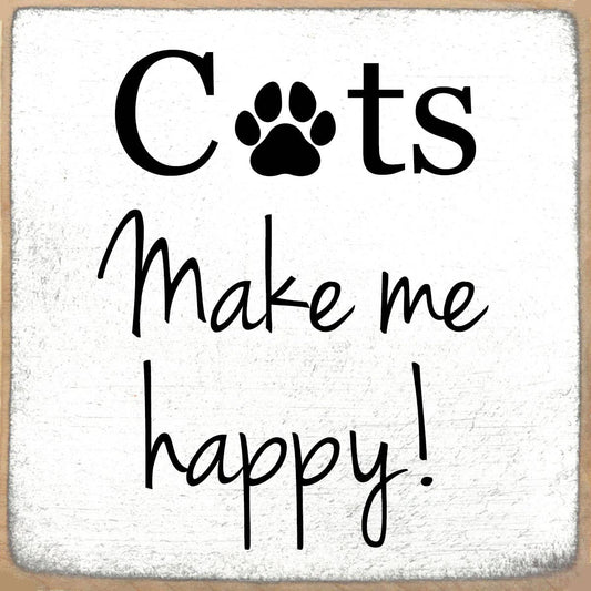 4X4-Cats Happy- SIGN