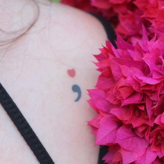 Semicolon Manifestation Tattoo ("the story isn't over") (pkg/3)