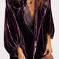 Bishop Sleeve Button Up Velvet High Low Shirt - 7 Semicolon Couture