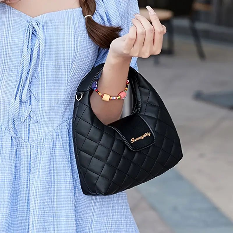 Black Quilted Wristlet - 7 Semicolon Couture