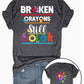 Broken Crayons T-Shirt - 7 Semicolon Couture