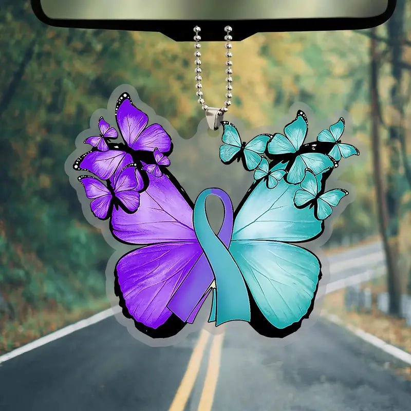 Butterfly of Hope Car Charm - 7 Semicolon Couture