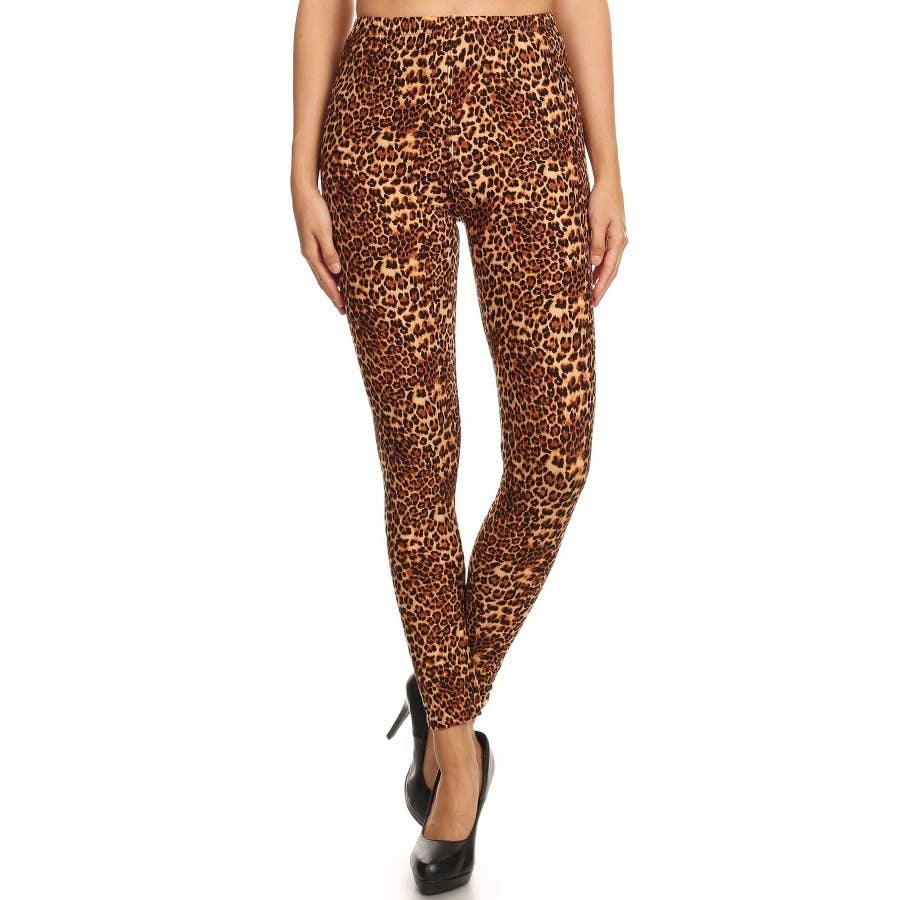 Buttery Soft High Waist Print Leggings - 7 Semicolon Couture