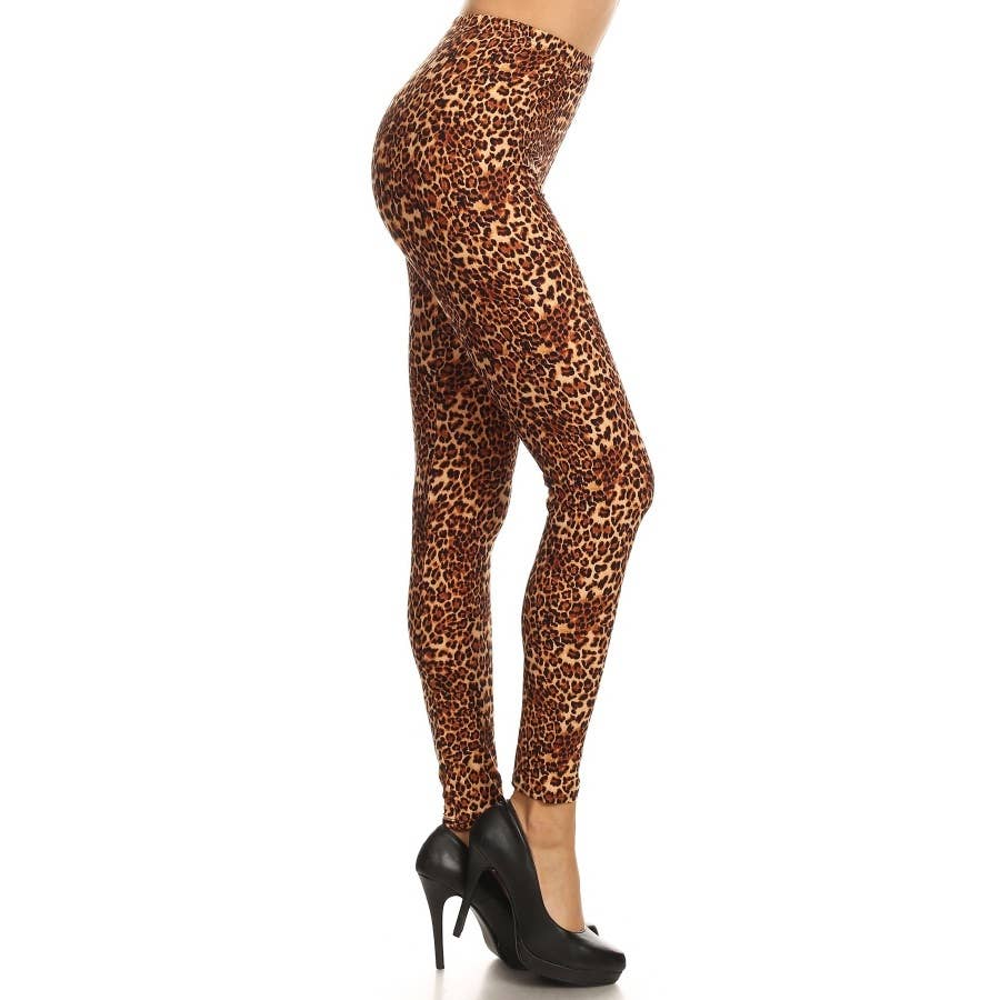 Buttery Soft High Waist Print Leggings - 7 Semicolon Couture