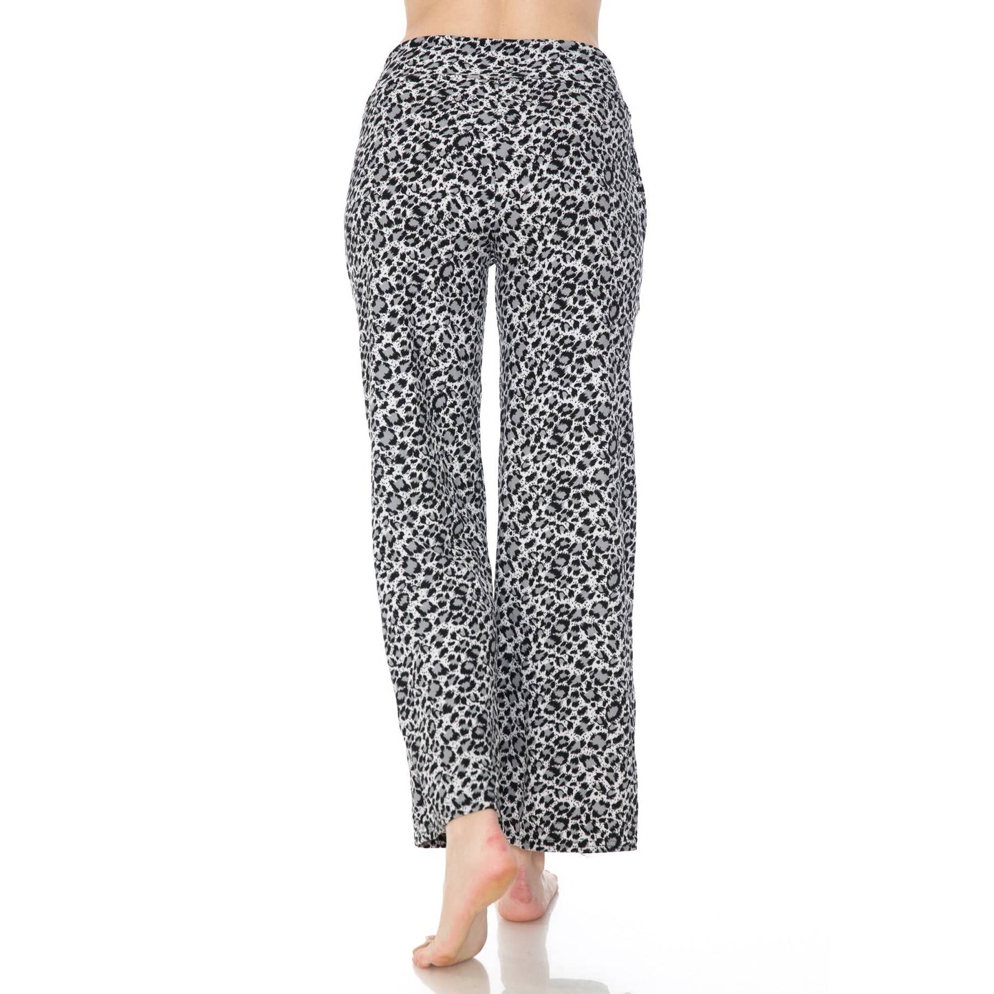 Buttery Soft Print Pajama Pants with Drawstring - Leopard Print - 7 Semicolon Couture