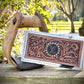 Upcycled LV Tooled Leather Cowhide Wallet Card Holder Boho