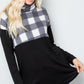 Celeste Full Szie Pocketed Plaid Turtleneck Long Sleeve Blouse - 7 Semicolon Couture