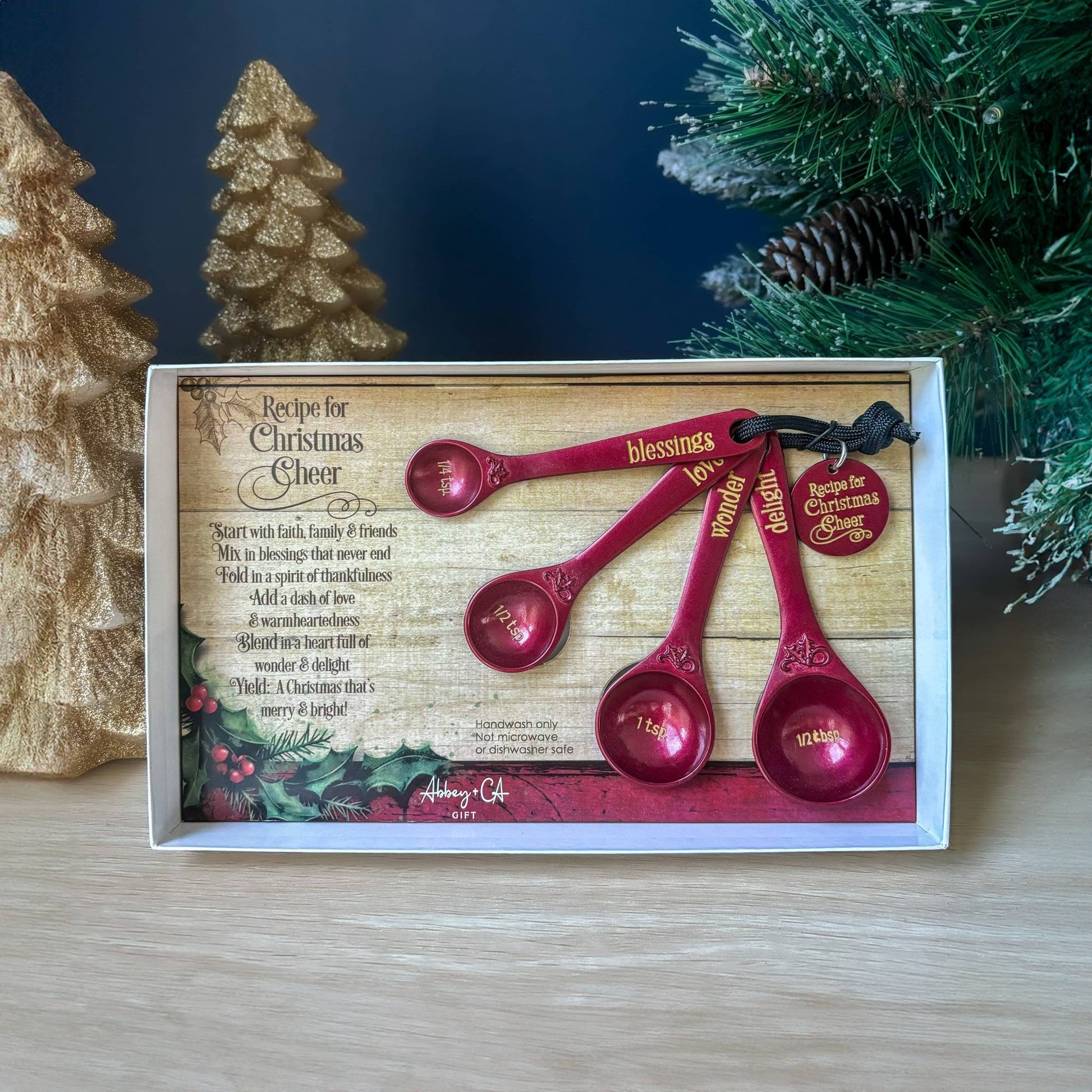 Christmas Measuring Spoons - 7 Semicolon Couture