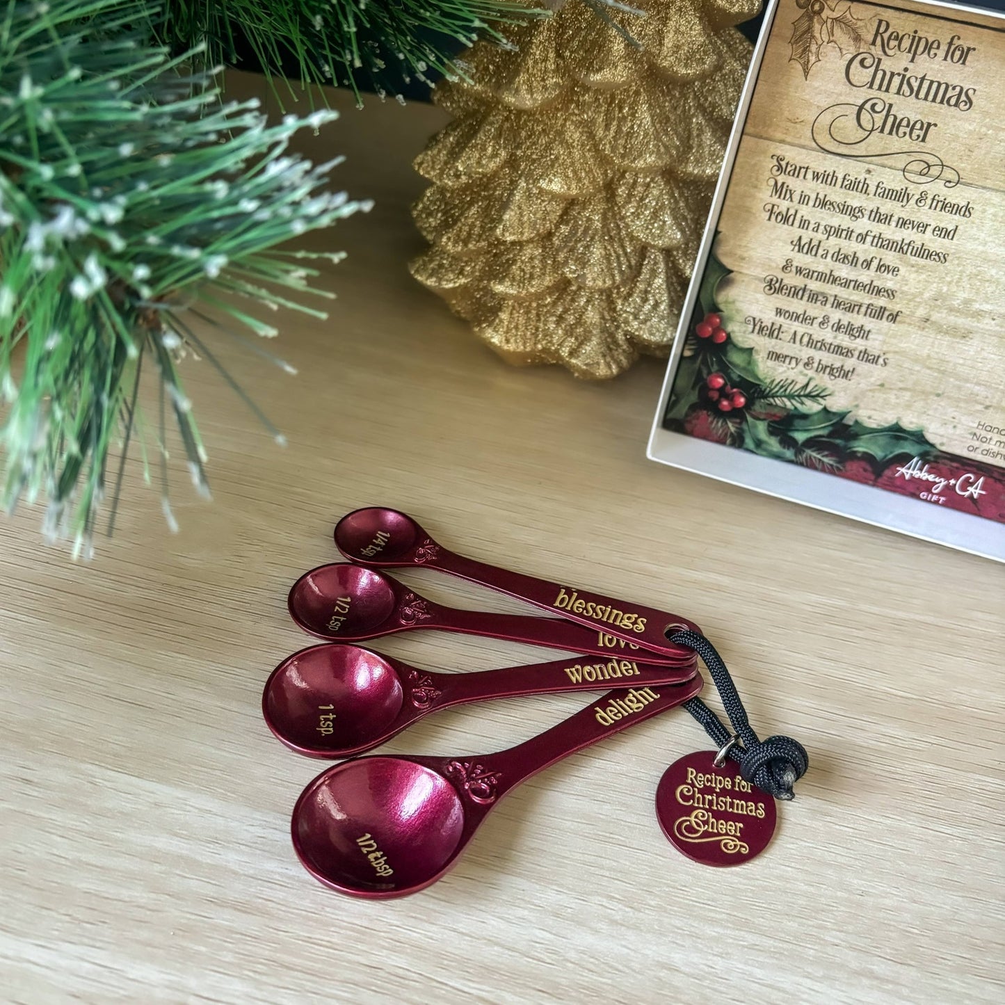 Christmas Measuring Spoons - 7 Semicolon Couture