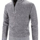 Cozy Herringbone Twill Mid - Stretch Pullover Sweater - 7 Semicolon Couture