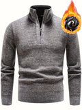 Cozy Herringbone Twill Mid - Stretch Pullover Sweater - 7 Semicolon Couture