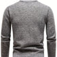 Cozy Herringbone Twill Mid - Stretch Pullover Sweater - 7 Semicolon Couture