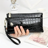 Crocodile Pattern Wristlet Wallet - 7 Semicolon Couture