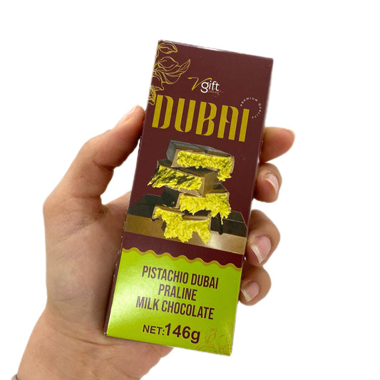 VGift-Pistachio Praline Dubai Chocolate Bar – 146g