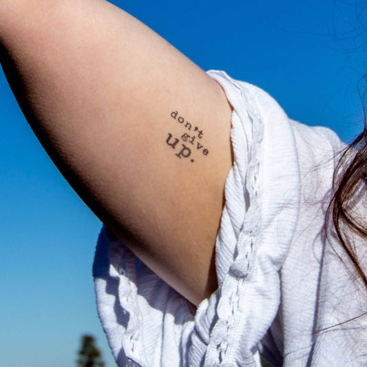 Don't Give Up Manifestation Tattoo (pkg/3) - 7 Semicolon Couture