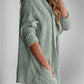 Double Take Pocketed Open Front Long Sleeve Cardigan - 7 Semicolon Couture