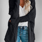 Double Take Pocketed Open Front Long Sleeve Cardigan - 7 Semicolon Couture