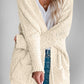 Double Take Pocketed Open Front Long Sleeve Cardigan - 7 Semicolon Couture