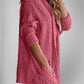 Double Take Pocketed Open Front Long Sleeve Cardigan - 7 Semicolon Couture