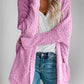 Double Take Pocketed Open Front Long Sleeve Cardigan - 7 Semicolon Couture