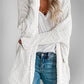 Double Take Pocketed Open Front Long Sleeve Cardigan - 7 Semicolon Couture