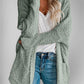 Double Take Pocketed Open Front Long Sleeve Cardigan - 7 Semicolon Couture