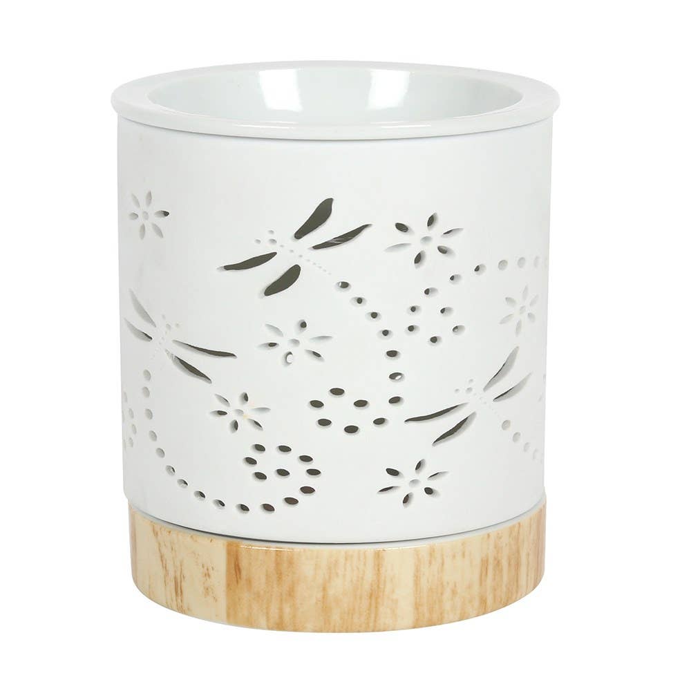 Dragonfly Matte Ceramic Oil Burner and Wax Warmer - 7 Semicolon Couture