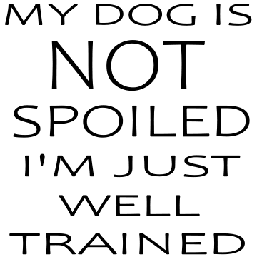 7X7-MY DOG IS NOT SPOILED-SIGN