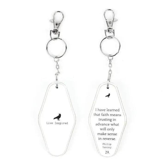 Faith Wooden Keychain - 7 Semicolon Couture