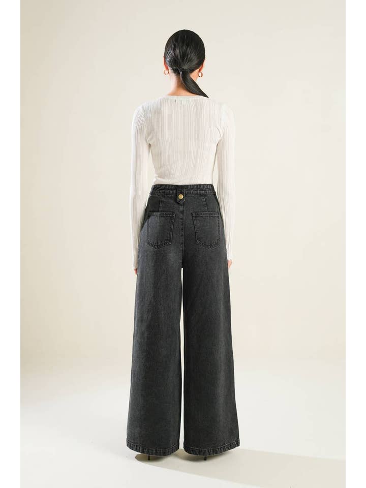 Free Market Denim Pants - 7 Semicolon Couture