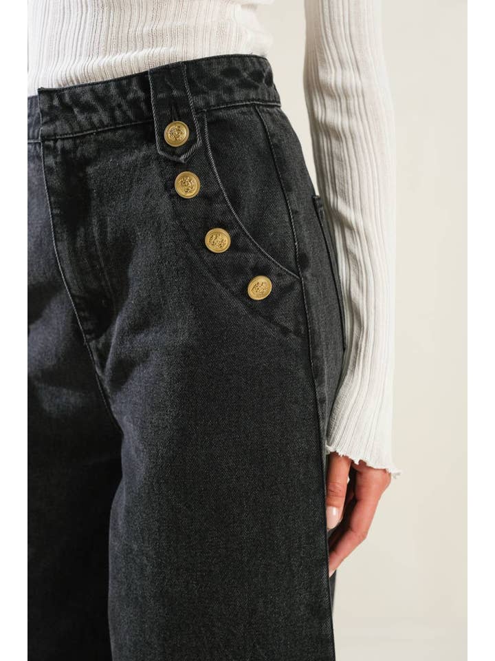 Free Market Denim Pants - 7 Semicolon Couture