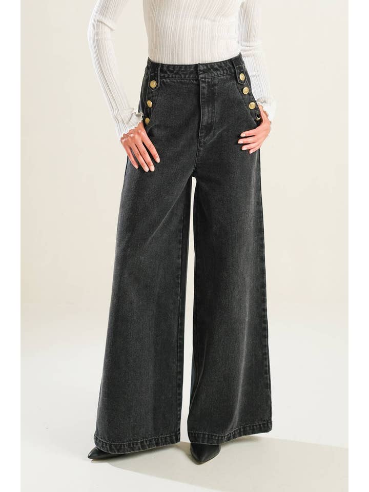 Free Market Denim Pants - 7 Semicolon Couture