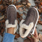 Furry Suede Round Toe Flat Sneakers - 7 Semicolon Couture