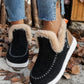 Furry Suede Round Toe Flat Sneakers - 7 Semicolon Couture