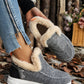 Furry Suede Round Toe Flat Sneakers - 7 Semicolon Couture