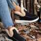 Furry Suede Round Toe Flat Sneakers - 7 Semicolon Couture