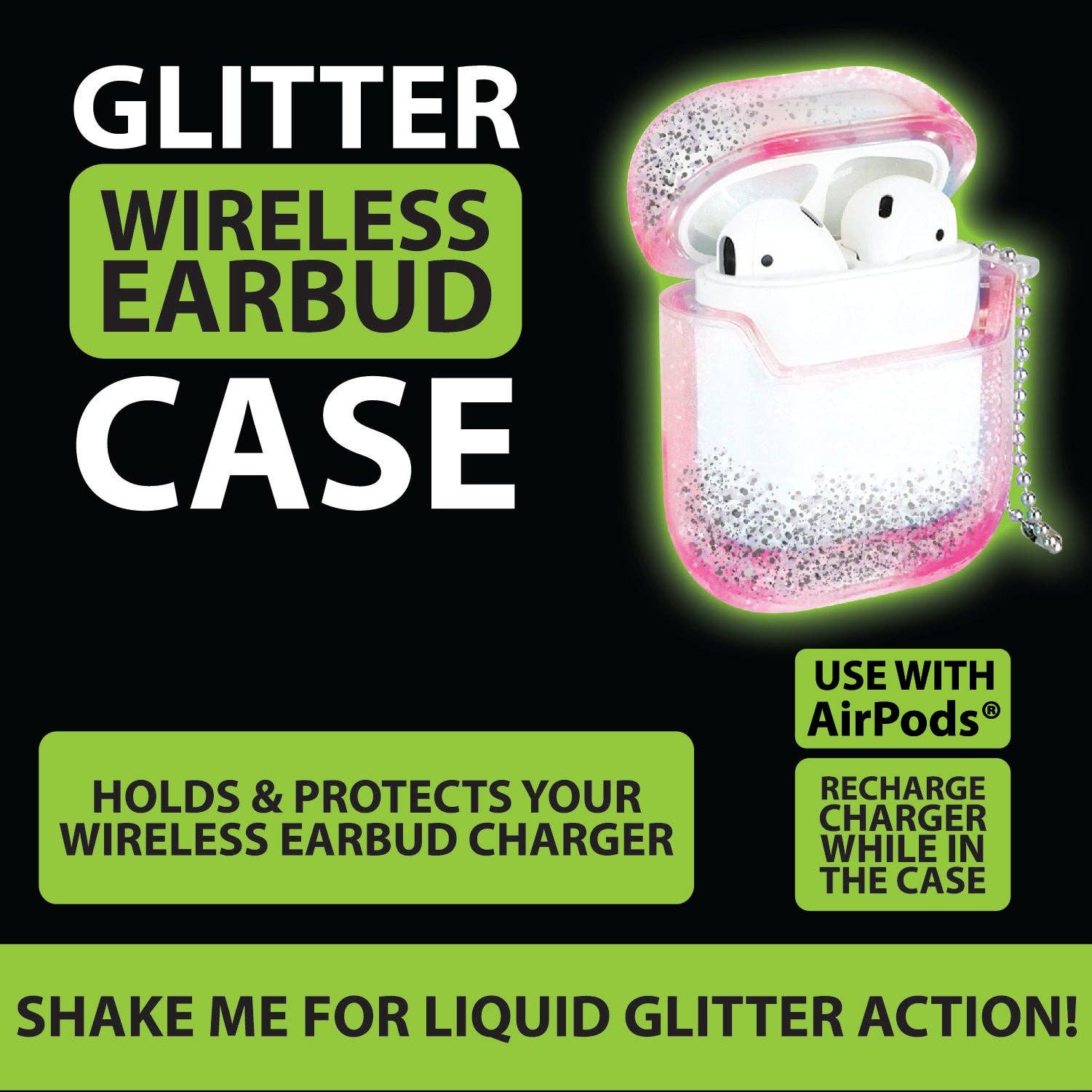 Gadget Gear Airpod Earbud Glitter Case Assortment - 8/Pack - 7 Semicolon Couture