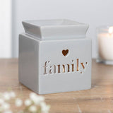 Grey Family Cut Out Oil Burner and Wax Warmer - 7 Semicolon Couture