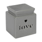 Grey Love Valentine's Day Oil Burner and Wax Warmer - 7 Semicolon Couture