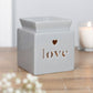 Grey Love Valentine's Day Oil Burner and Wax Warmer - 7 Semicolon Couture